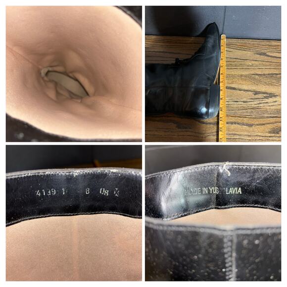 Vintage Women’s Tall Leather Lace-Up Equestrian Boots Size 10 Made in Yugoslavia - Picture 4 of 11